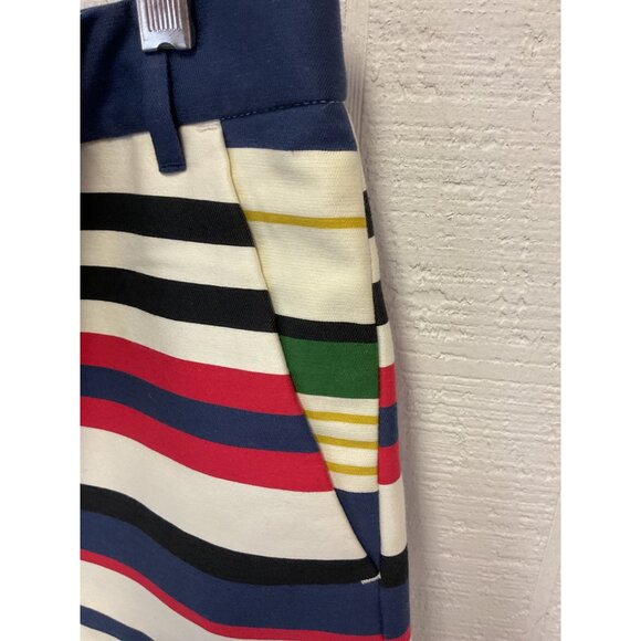 J.Crew Multicolor Striped Cotton Blend Mini Skirt NWT Size 6 - Picture 4 of 5